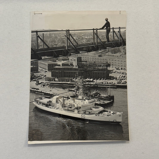 Royal Canadian Navy Ship HMCS Labrador Vintage Press Photo Photograph Print 1954