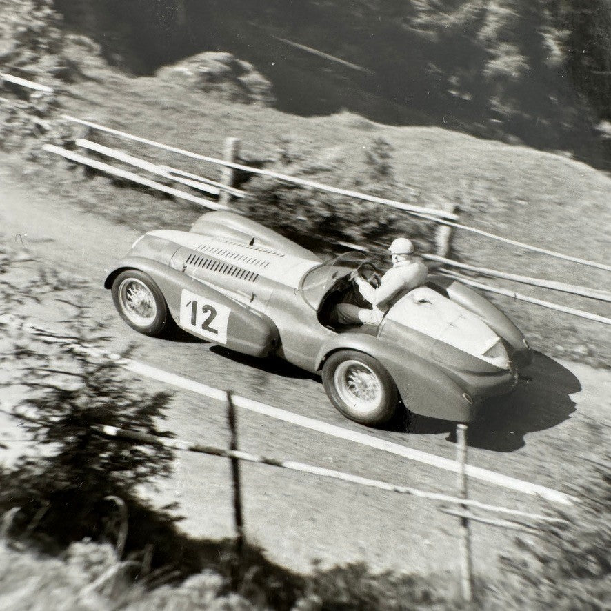 Vintage Racing Photograph Unidentified Race Car Driver Photo Print