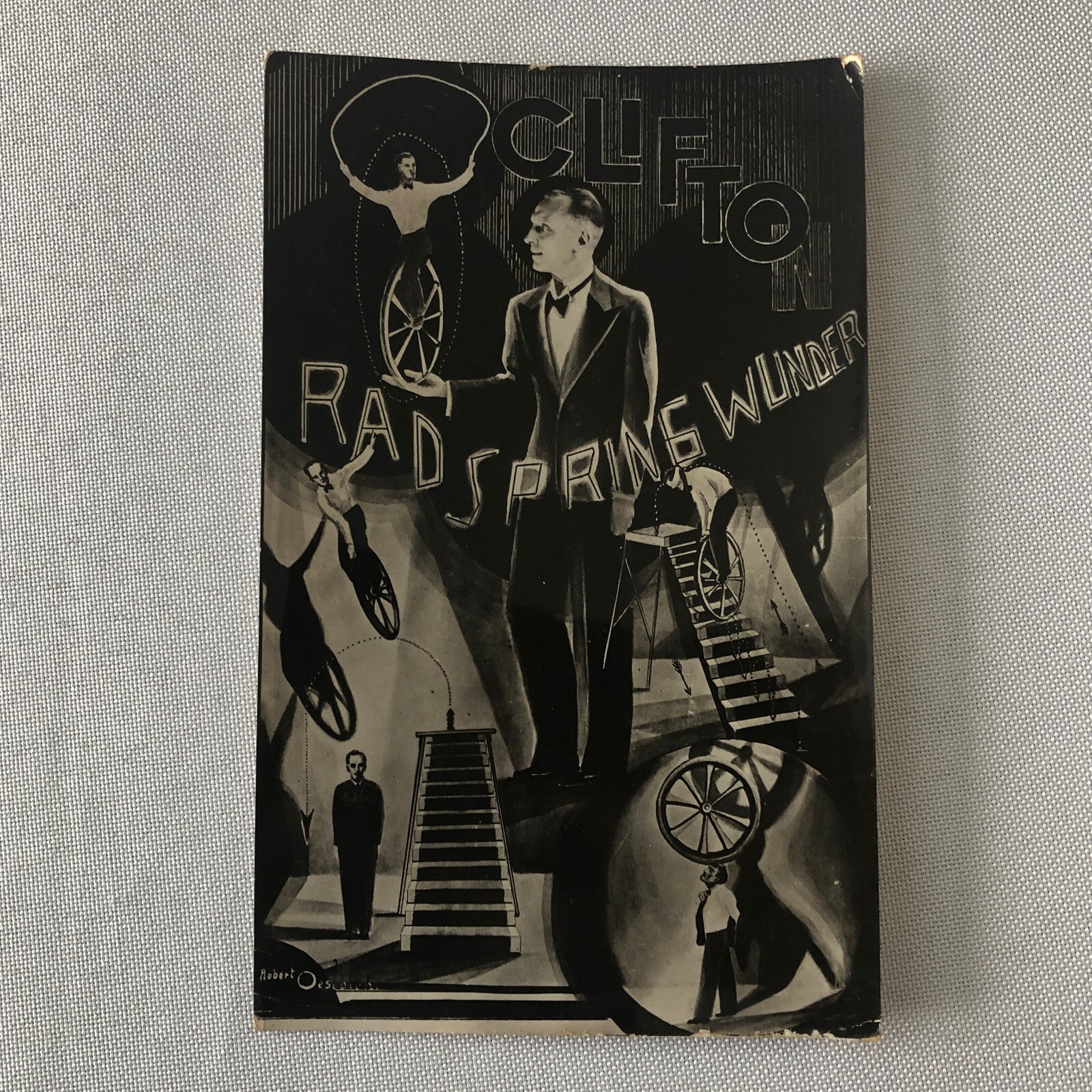 Circus Performer Photo Photograph Clifton Wheel Spring Miracle German Vintage