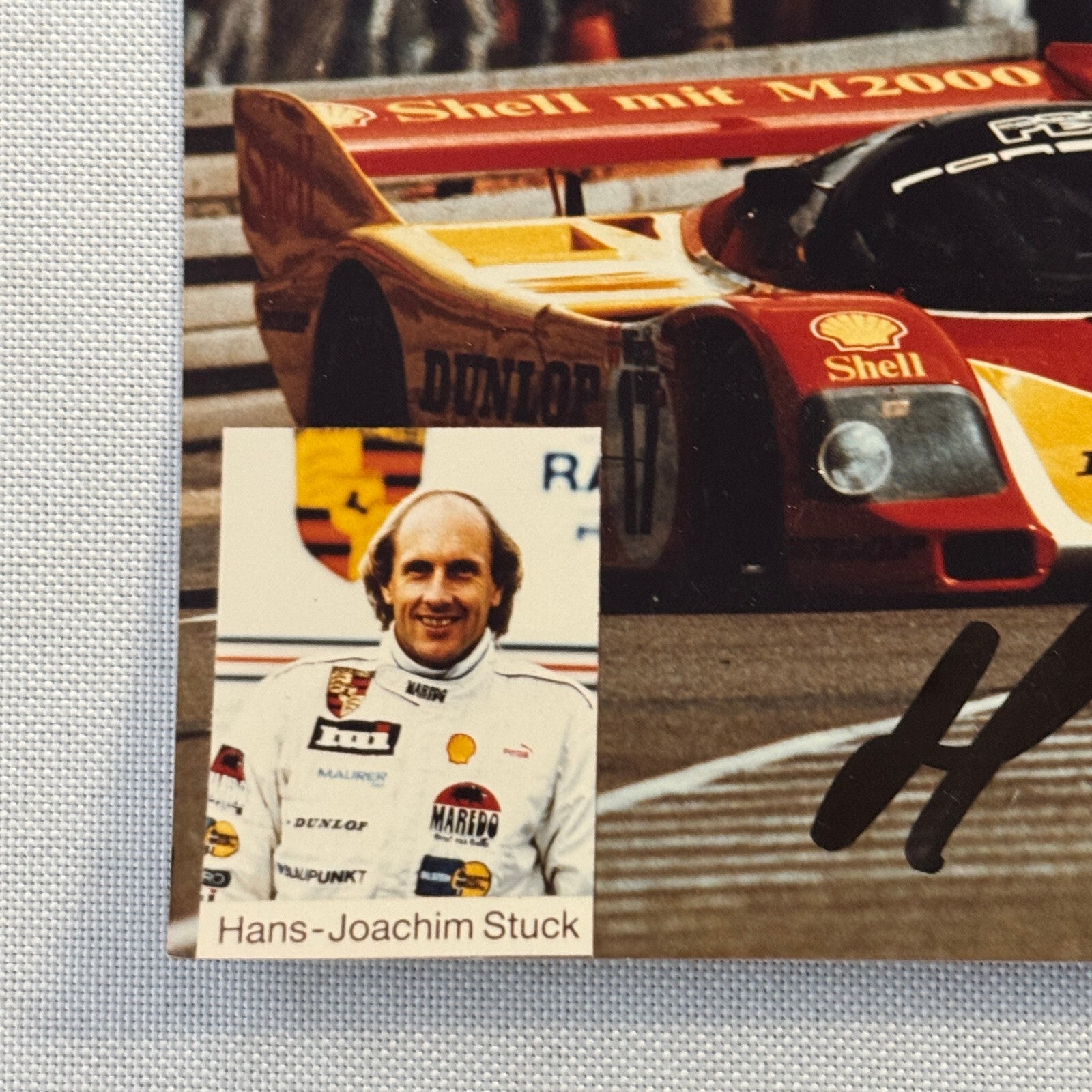 Porsche Racing Driver Hans Joachim Stuck Signed Autograph Photo Photograph 1987