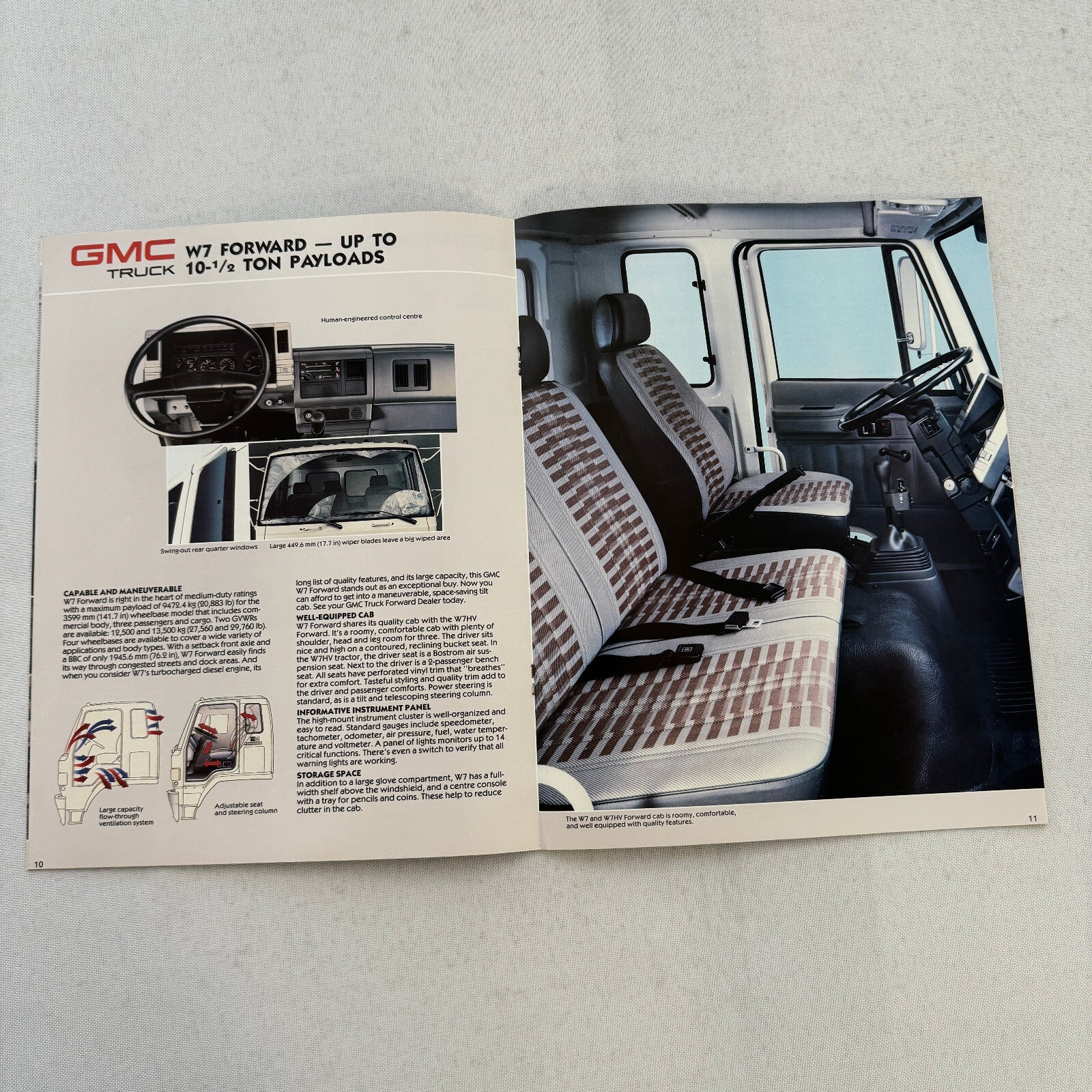 GMC Truck Sales Brochure Catalog W4 W7 W7HV 1987 1988 Vintage