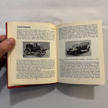 1963 Veteran Motorcar Pocketbook Book Vintage Bugatti Benz Rolls Royce and More