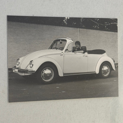 Vintage Volkswagen Beetle Convertible Car Photo Photograph Print VW