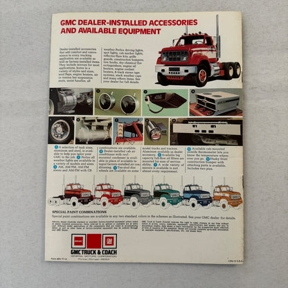 GMC 9500 Short Conventional Series Truck Sales Brochure Catalog Advertising