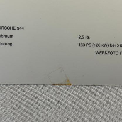 Porsche 944 Car Factory Press Photo Photograph Vintage