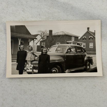 Vintage Car Automobile Snapshot Photo Photograph with Children DS24 Lot 2x
