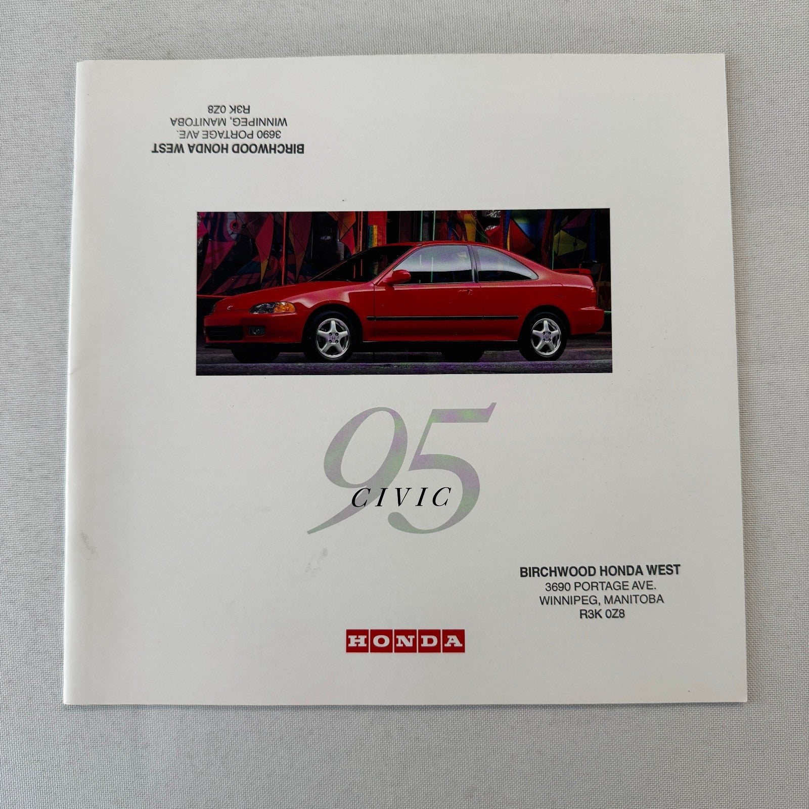 1995 Honda Civic Car Sales Brochure Catalog Hatchback Coupe Sedan Canadian