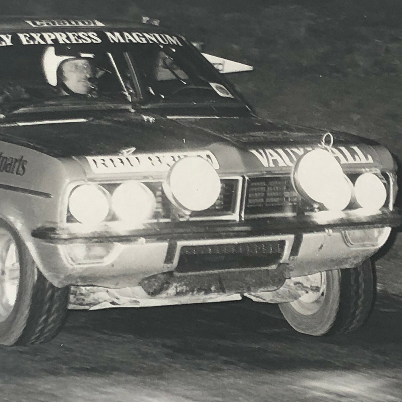 Vintage Rally Racing Photo Photograph 1974 Rallye RAC Vauxhall Car 