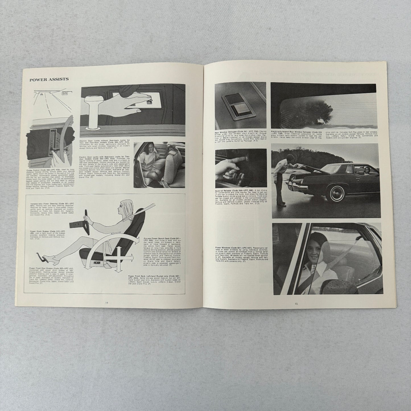 1973 Pontiac ACCESSORIES Sales Brochure Catalog Firebird Ventura GTO Catalina +