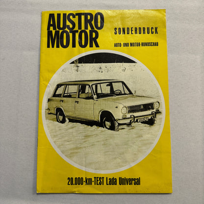 1974 Lada Universal Car Road Test Sales Brochure Catalog German Text Vintage