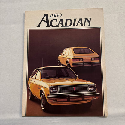 1980 Pontiac Acadian Car Sales Brochure Catalog Hatchback Coupe Sedan Acadian S