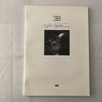 1990 Bugatti Car Book Magazine Journal German Text Vintage Cars +