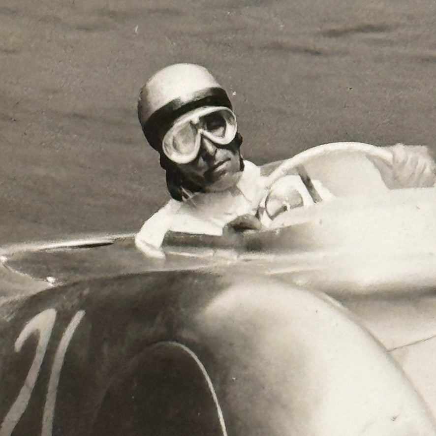 Vintage Racing Car Photo Photograph Print Unidentified Car