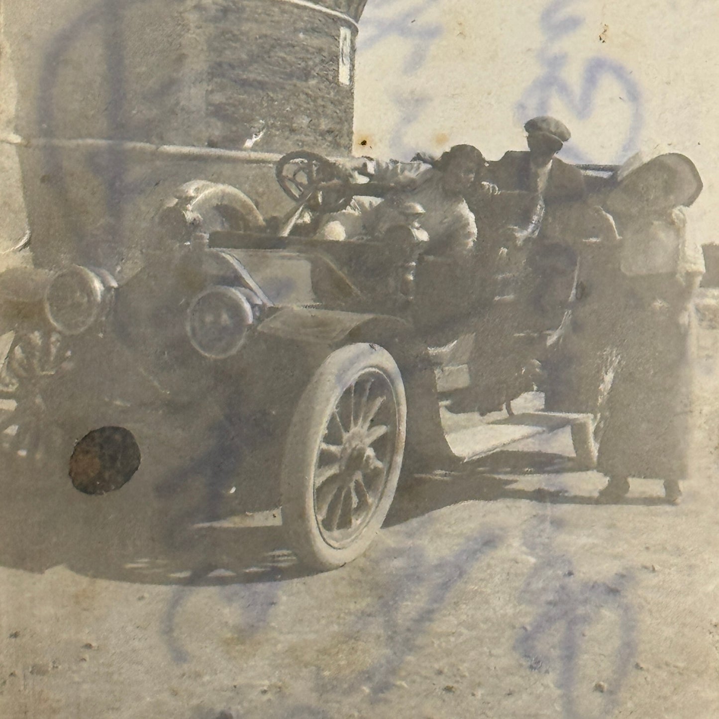 Vintage Photograph Photo Antique People in Early Automobile Car