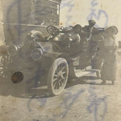 Vintage Photograph Photo Antique People in Early Automobile Car