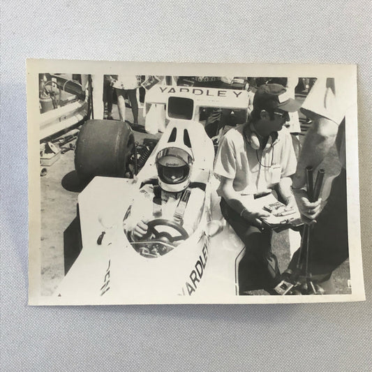 Vintage Grand Prix Car Racing Photo Photograph - 1973 Jody Scheckter Yardley Car