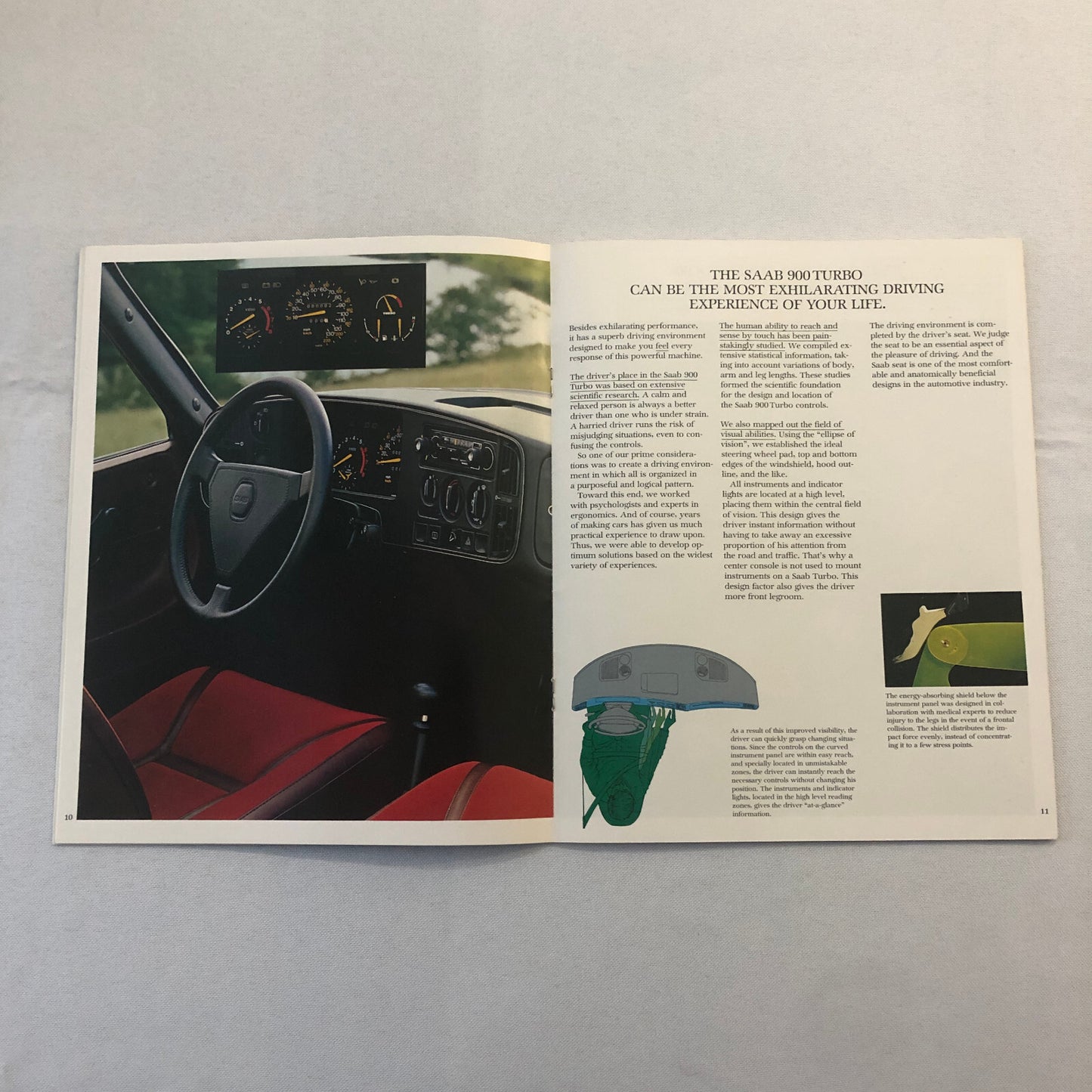 Saab 900 Turbo Sales Brochure Catalog Advertising Vintage Car Automobile