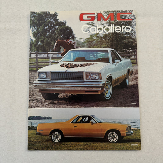 1978 GMC Caballero Pickup Sales Brochure Catalog Advertising