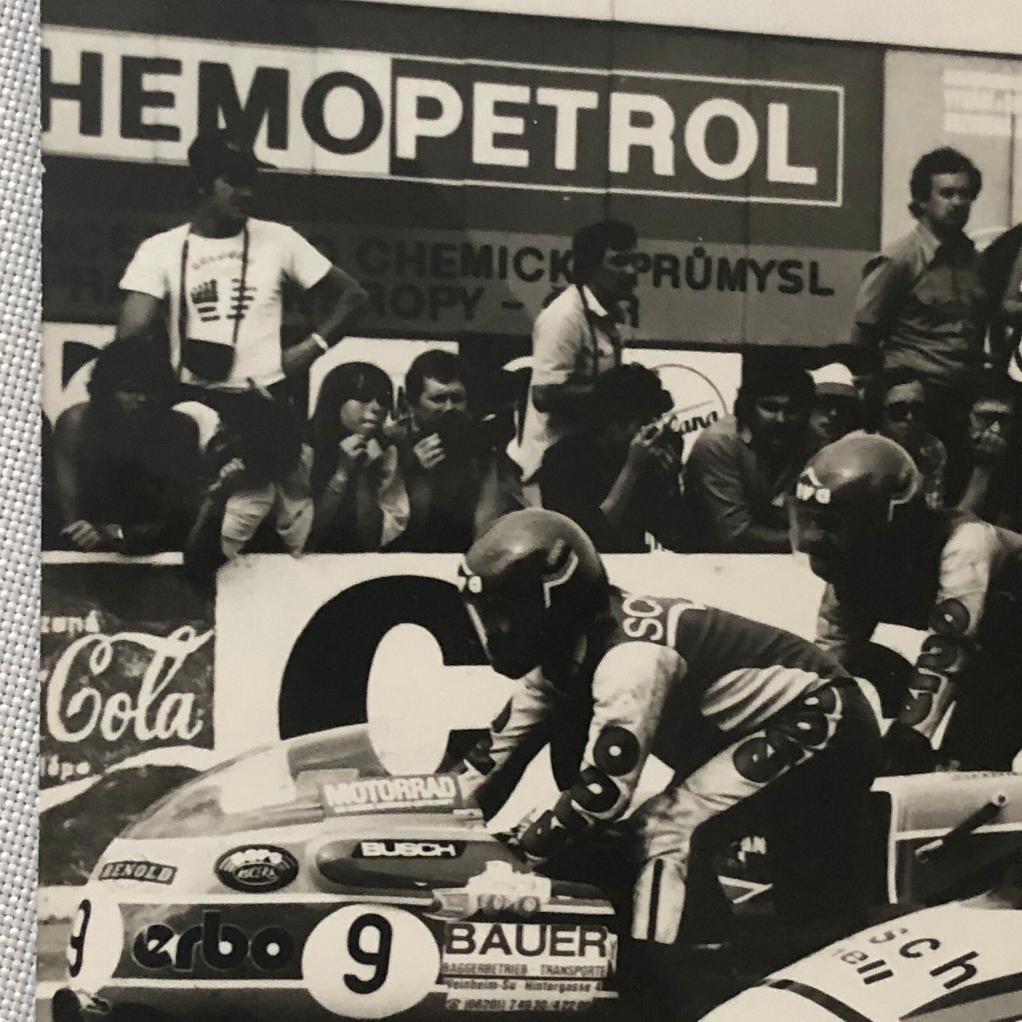 Vintage Motorcycle Racing Photo Photograph Print Germany Sidecar Side Car