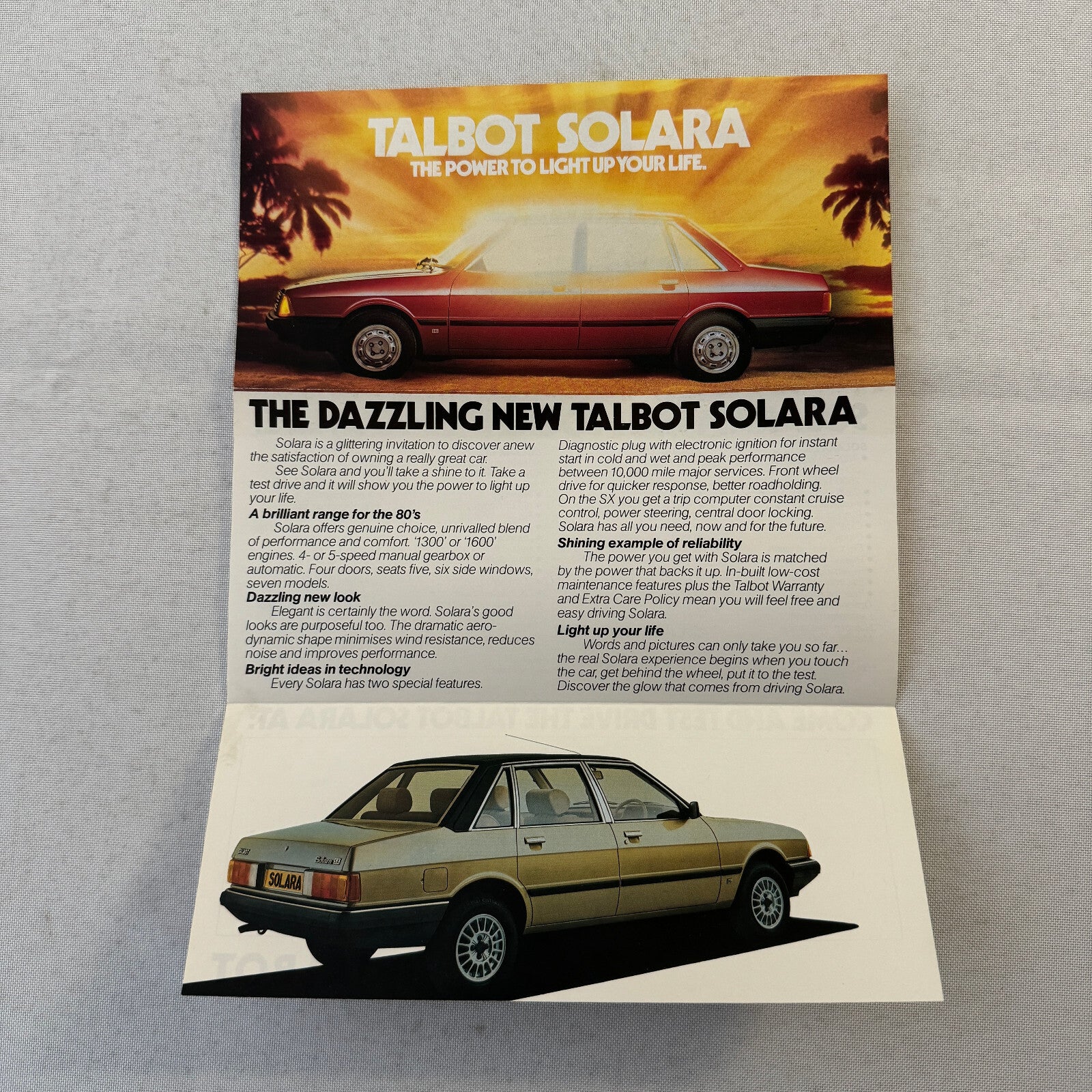 Talbot Solara Car Sales Brochure Catalog Advertising Vintage