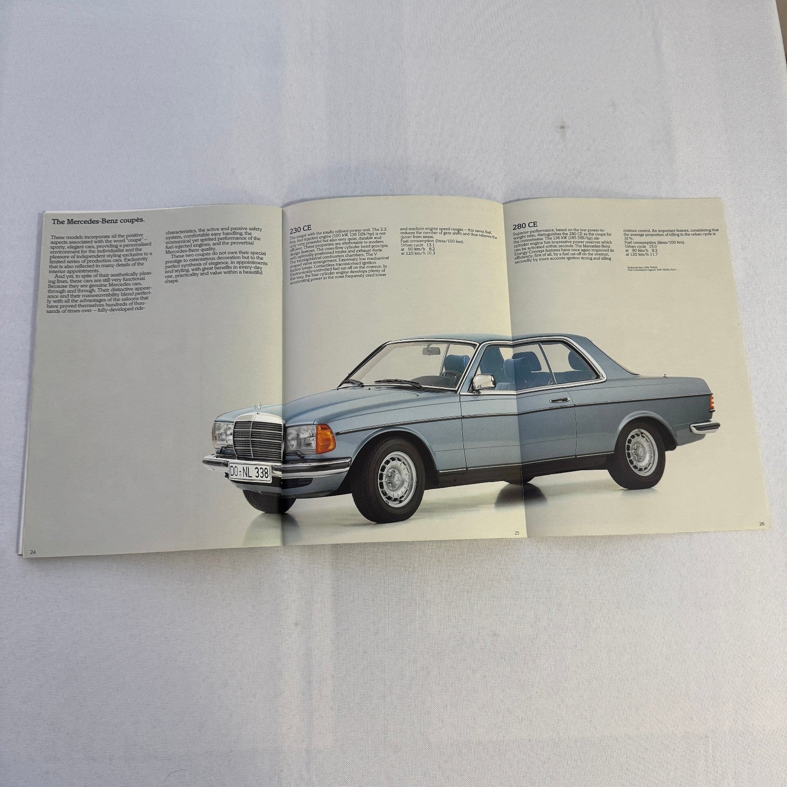 Mercedes Benz Car Brochure 280SL 500 SL 380 SL 280CE 200T 240D 300D 190D 190 250