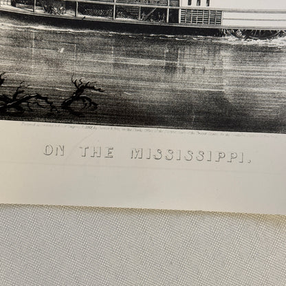Vintage Photo Photograph Steamboat Boat Ship Mississippi Currier & Ives
