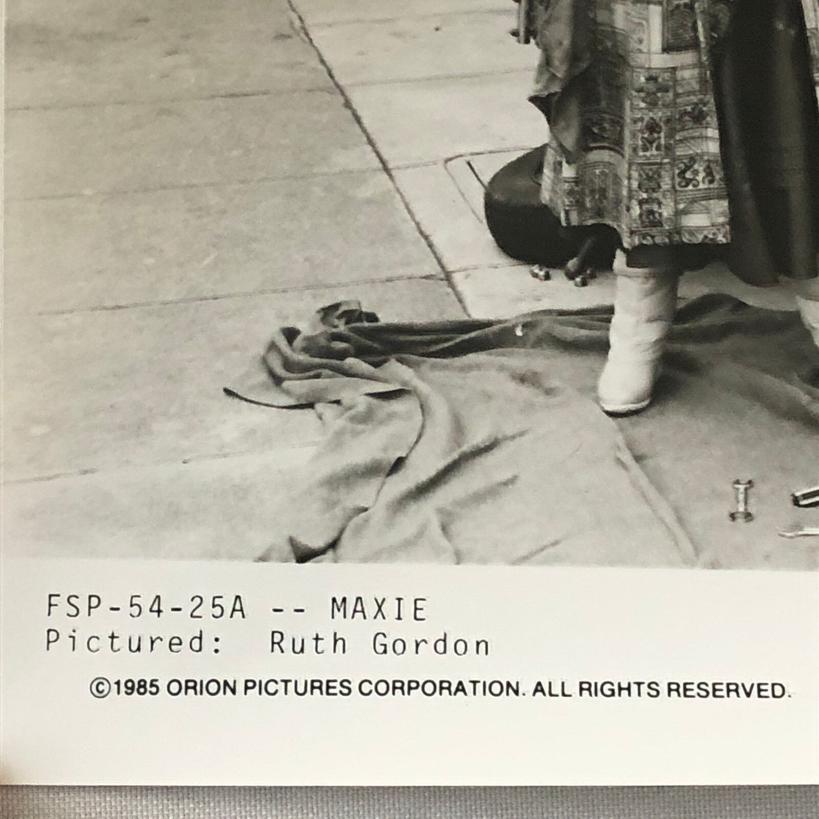 Vintage Movie Film Press Photo Photograph Maxie Ruth Gordon Motorcycle Bike 1985