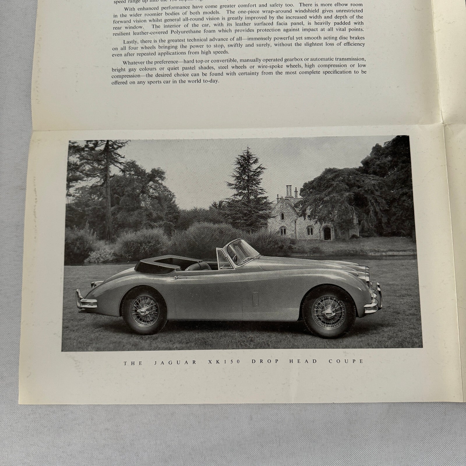 Jaguar XK150 Drophead Convertible and Fixed Head Coupe Sales Brochure Catalog