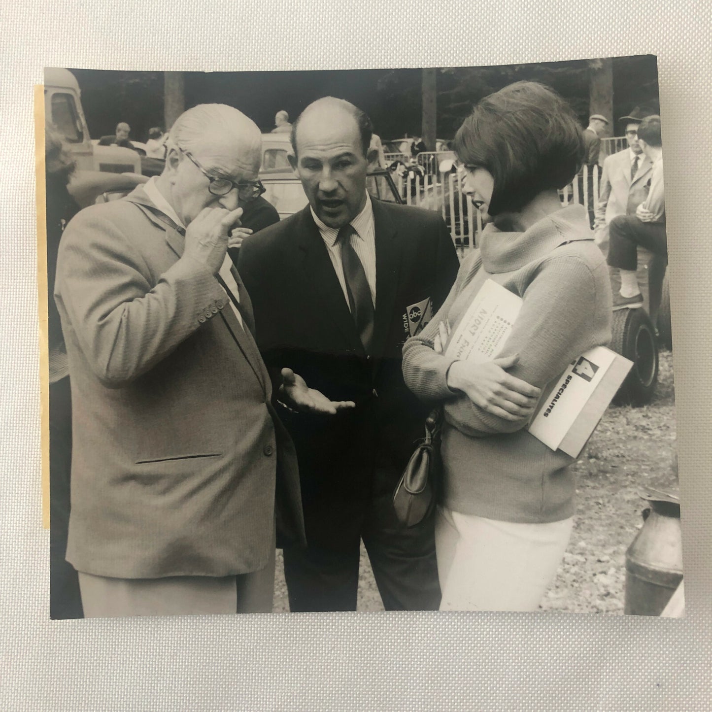 Vintage Racing Photo Photograph 1964 Rouen Stirling Moss Driver and Alfred Moss