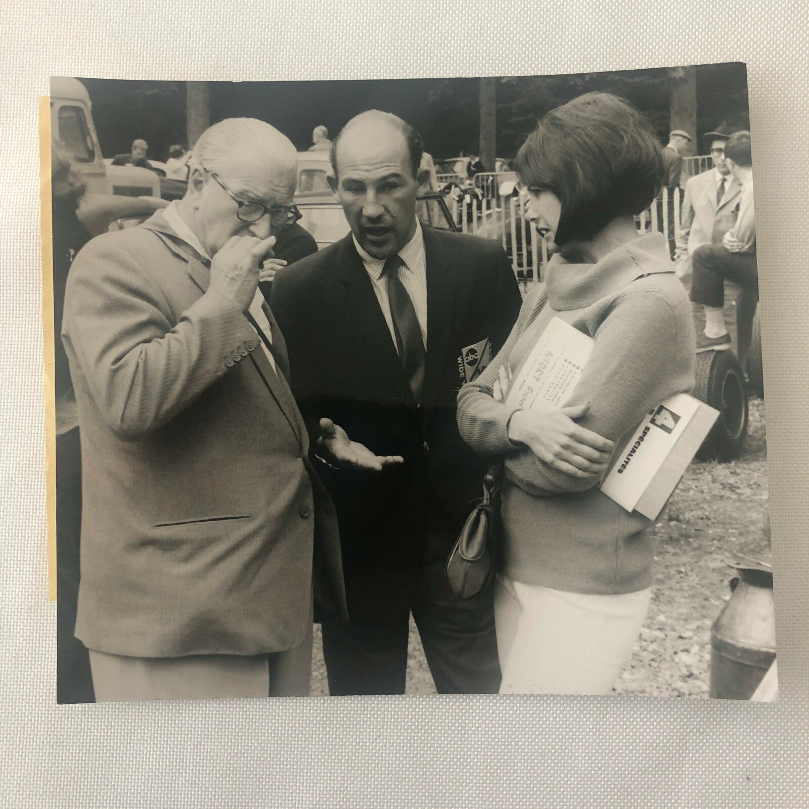 Vintage Racing Photo Photograph 1964 Rouen Stirling Moss Driver and Alfred Moss