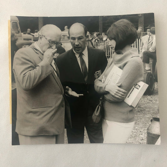 Vintage Racing Photo Photograph 1964 Rouen Stirling Moss Driver and Alfred Moss
