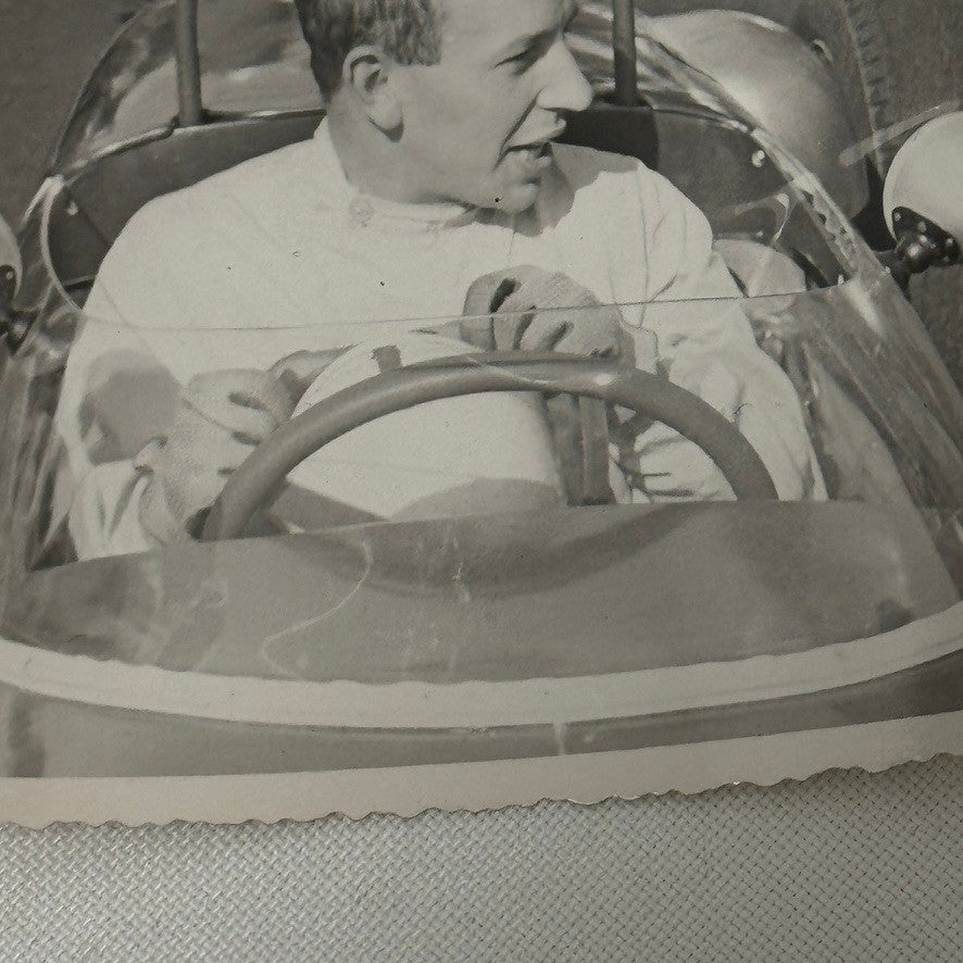 Vintage Racing Photo John Surtees Driver in Car Photograph Motorsport Print