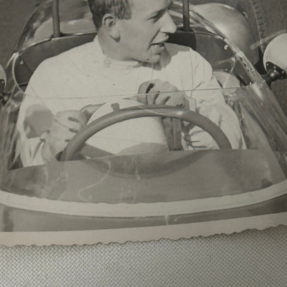 Vintage Racing Photo John Surtees Driver in Car Photograph Motorsport Print