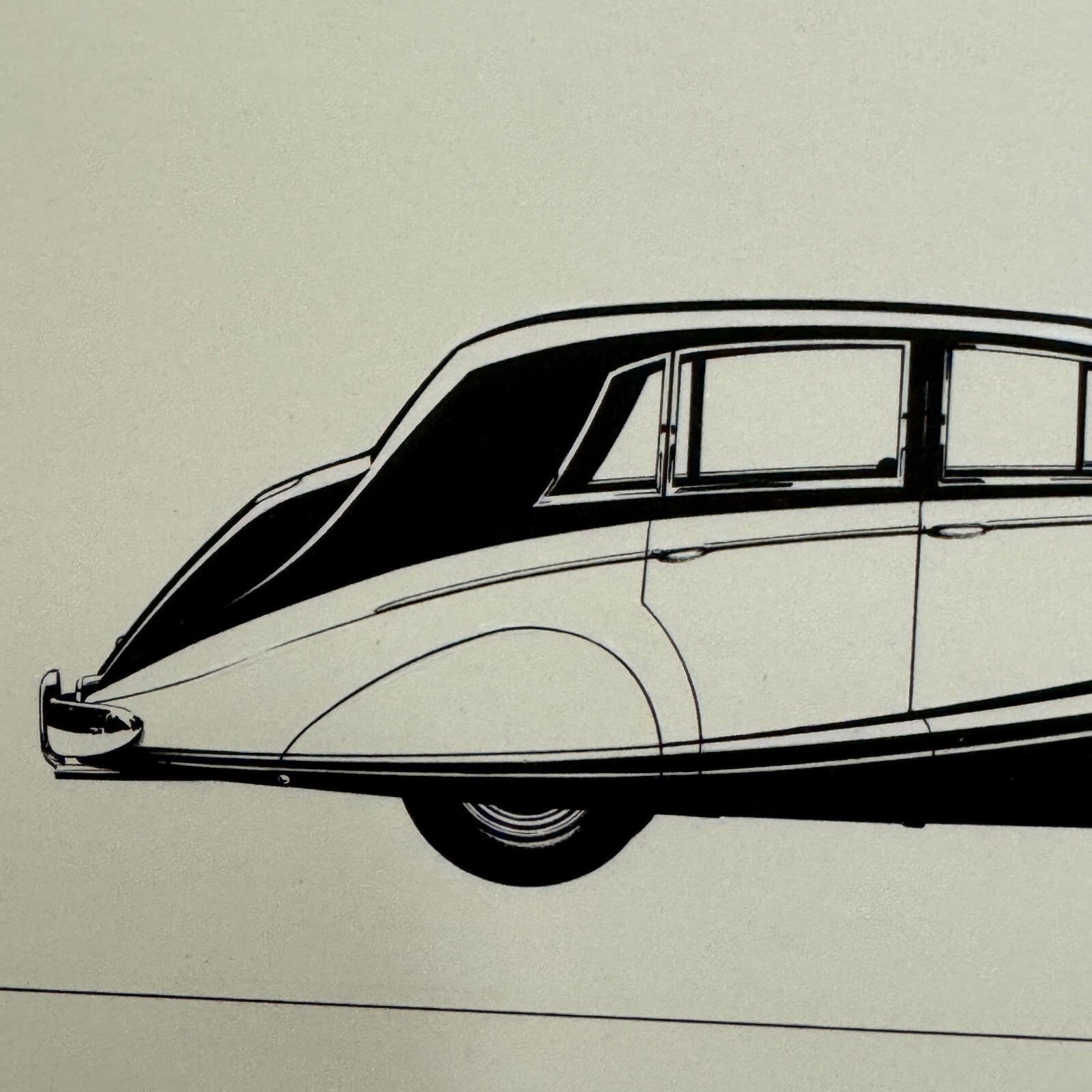 Vintage Bentley Car Automobile Illustration Art Drawing Hand Drawn Robert Preis