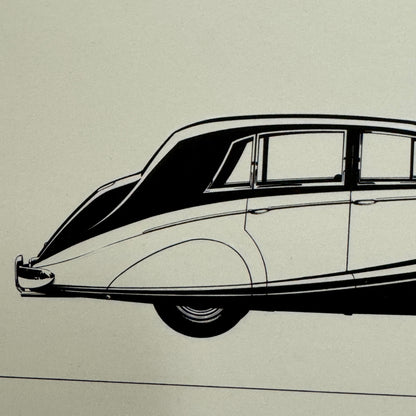 Vintage Bentley Car Automobile Illustration Art Drawing Hand Drawn Robert Preis