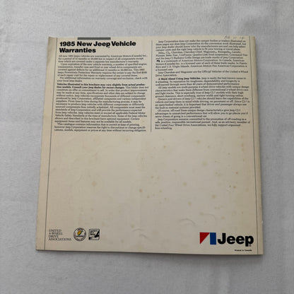 1985 Jeep Sales Brochure Catalog Grand Wagoneer Cherokee Chief CJ Renegade +