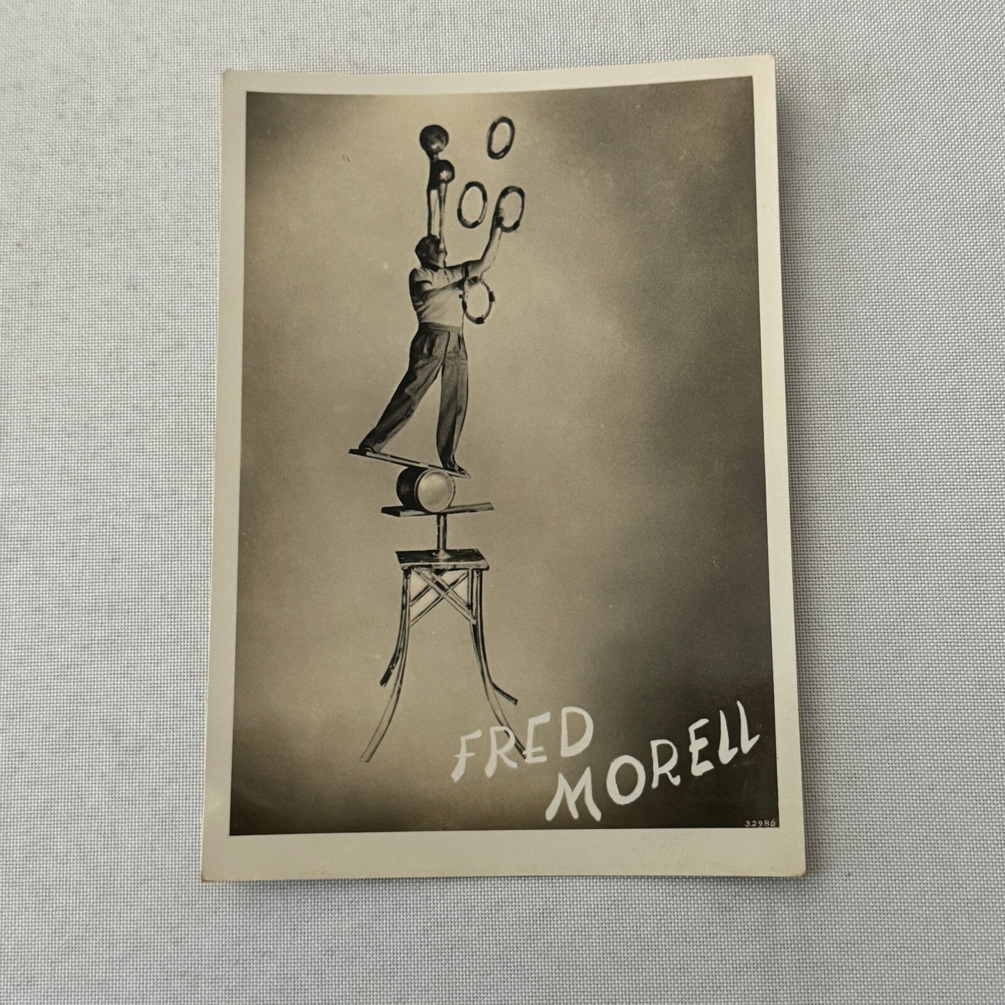 Vintage Circus Juggling Juggler Balancing Act Photo Photograph Fred Morell