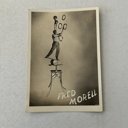 Vintage Circus Juggling Juggler Balancing Act Photo Photograph Fred Morell