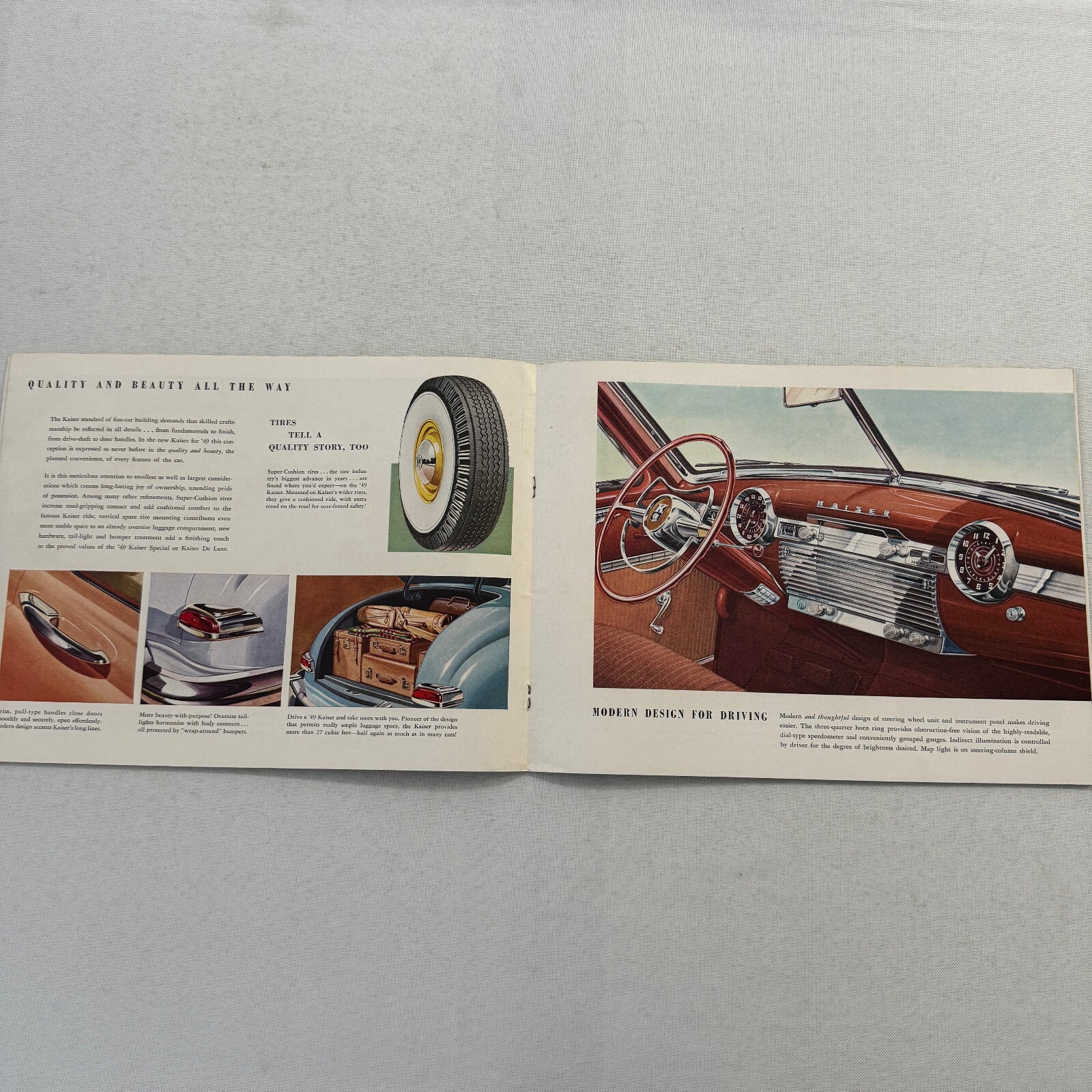 1949 Kaiser Car Sales Brochure Catalog Vintage Virginian Deluxe Special