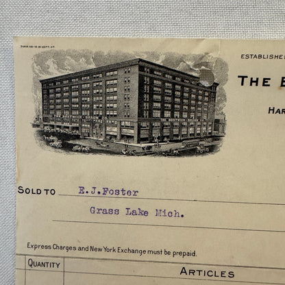 Bostwick Braun Company Document 1908 Antique Invoice Receipt Ephemera Toledo OH
