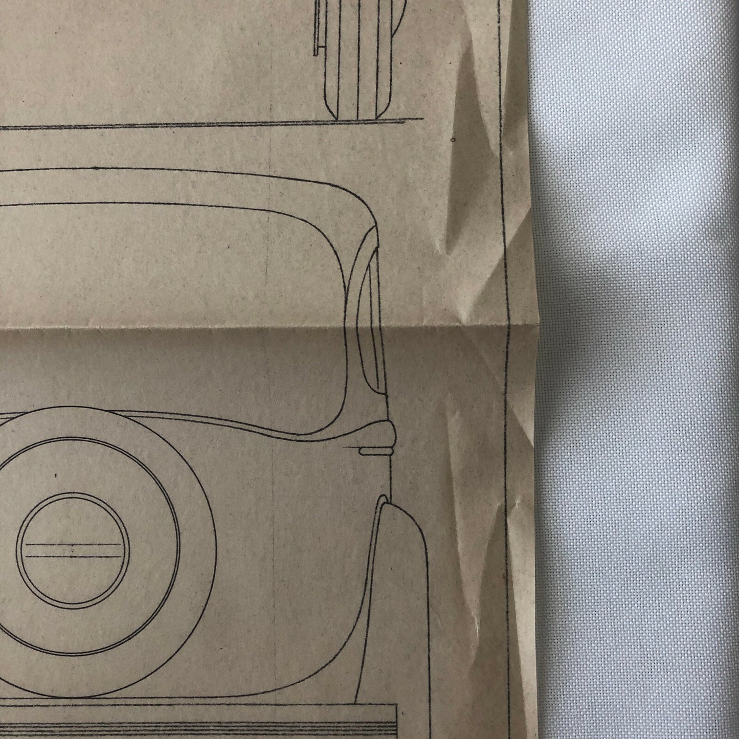 1937 Coachbuilder Car Design Blueprint Rendering Blue Print Dodge / Plymouth