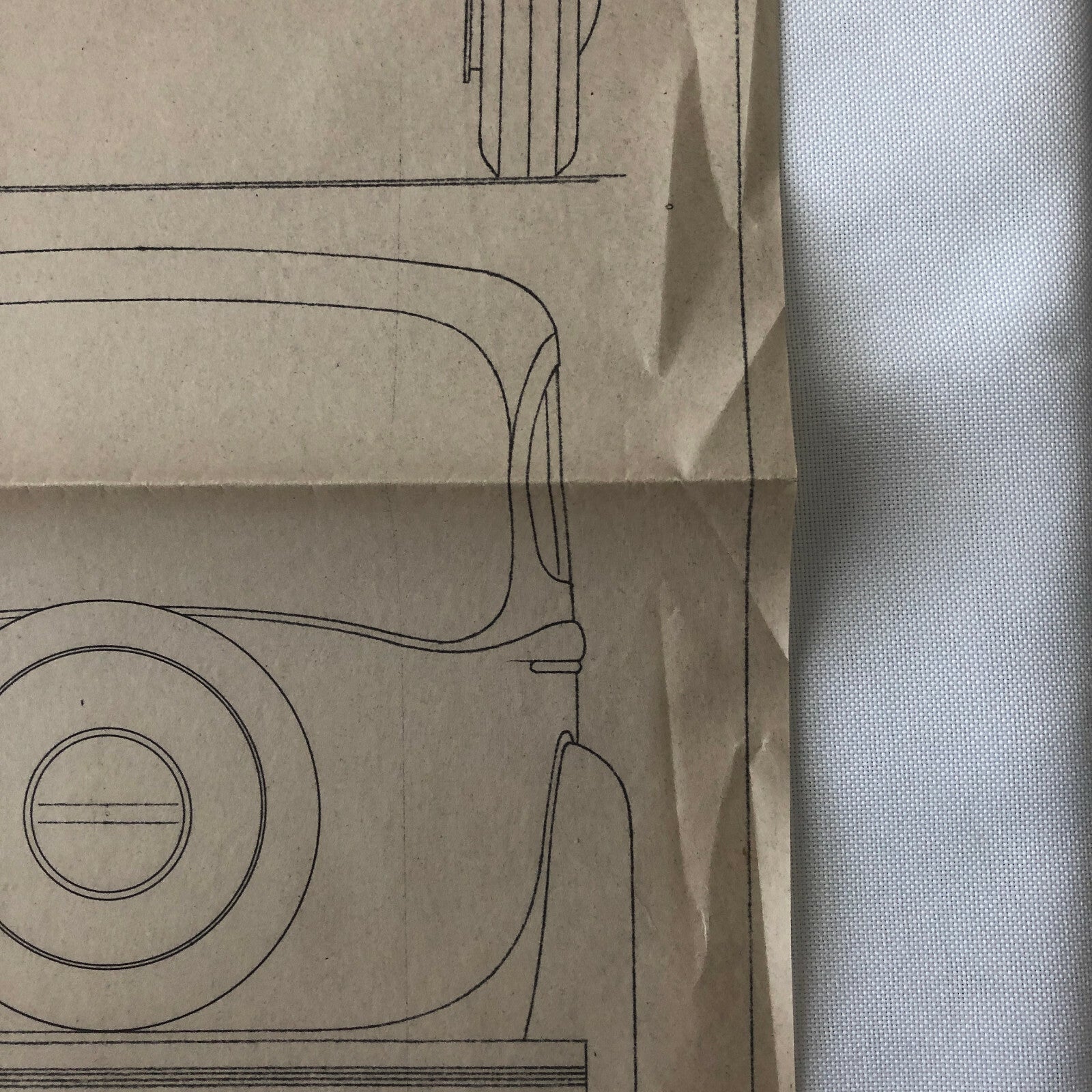 1937 Coachbuilder Car Design Blueprint Rendering Blue Print Dodge / Plymouth