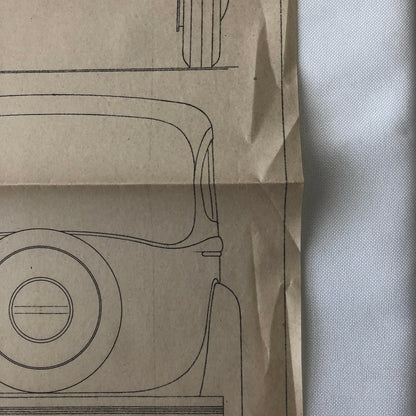 1937 Coachbuilder Car Design Blueprint Rendering Blue Print Dodge / Plymouth