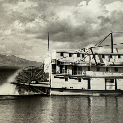 Vintage Canadian Pacific Railway Photograph Sternwheeler Klondike Ship 1954