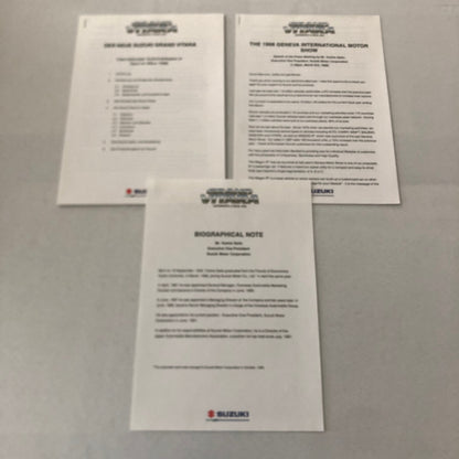 Suzuki Grand Vitara 4x4 Press Kit Brochure Photos 35MM Slides 1998