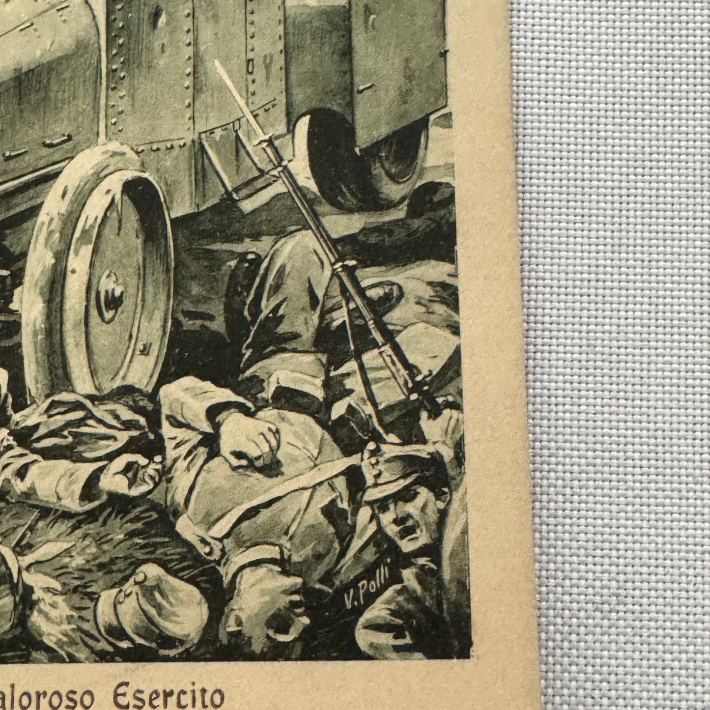 Vintage Italian Military Vehicle Early Tank Postcard Post Card