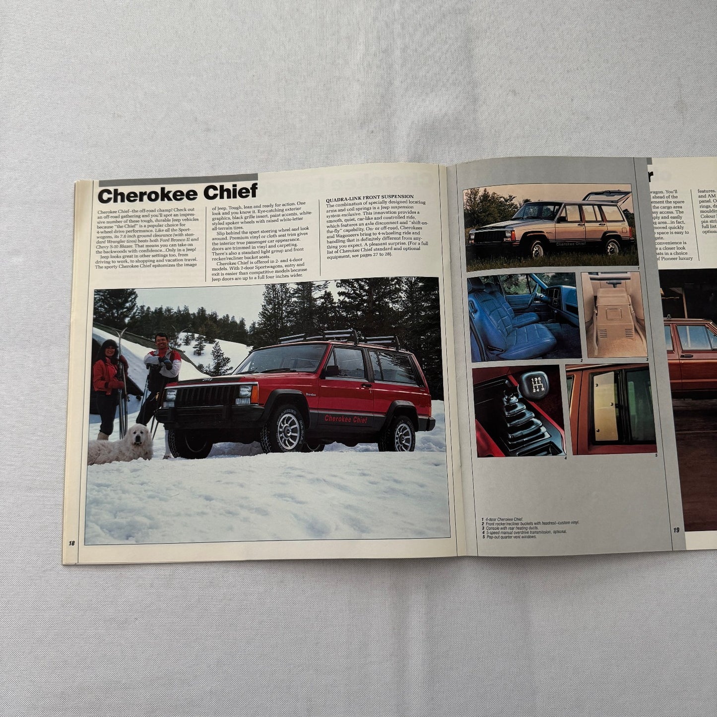1985 Jeep Sales Brochure Catalog Grand Wagoneer Cherokee Chief CJ Renegade +