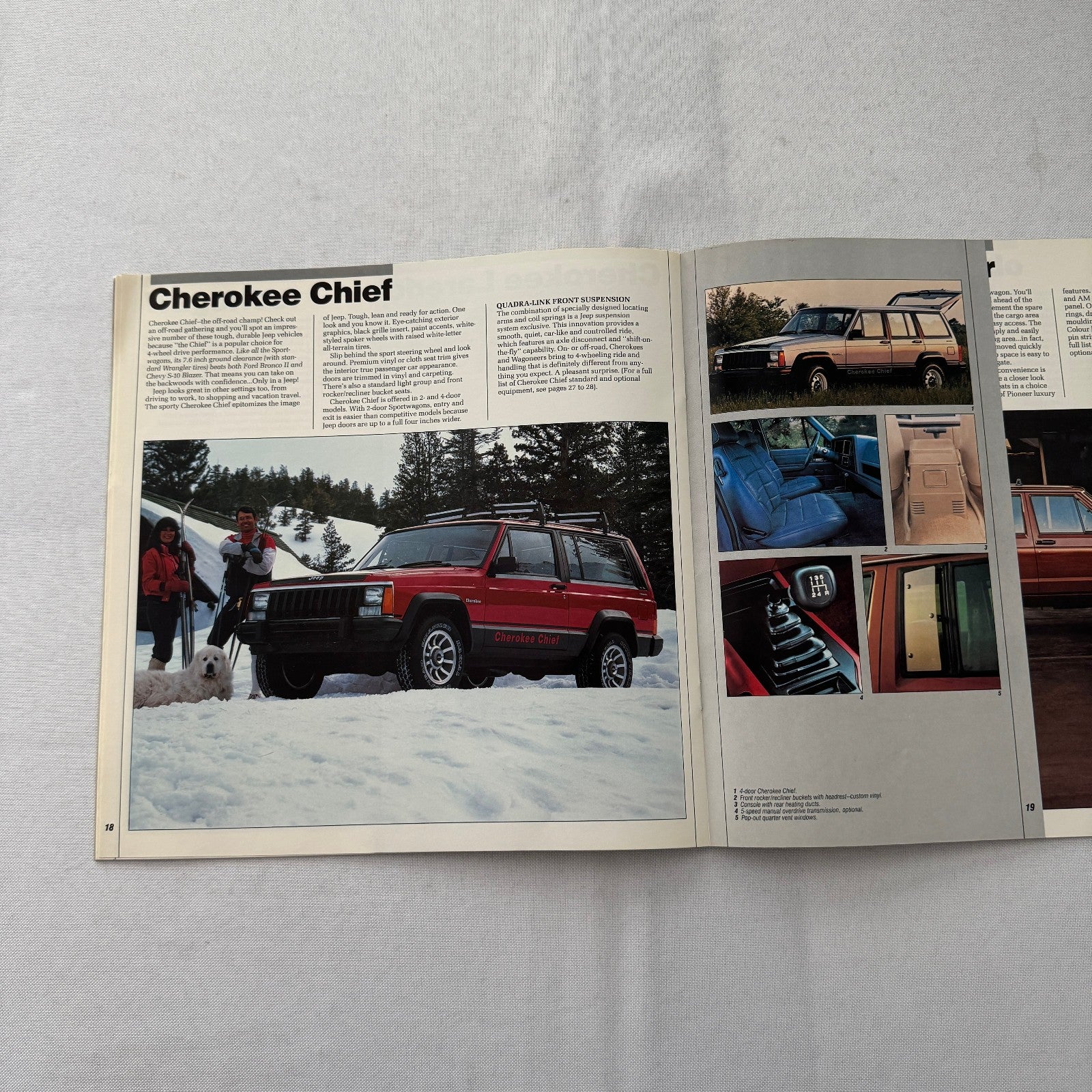 1985 Jeep Sales Brochure Catalog Grand Wagoneer Cherokee Chief CJ Renegade +