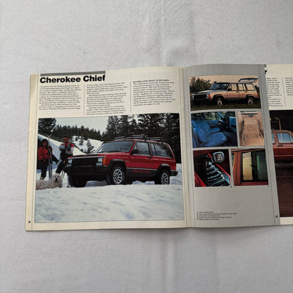 1985 Jeep Sales Brochure Catalog Grand Wagoneer Cherokee Chief CJ Renegade +