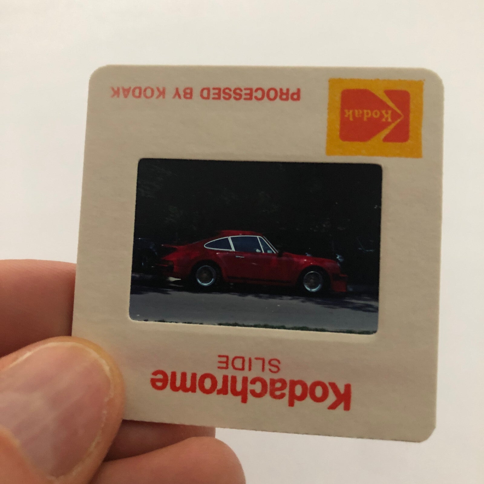 Porsche 911 Car 35mm Photo Slide Vintage 1981